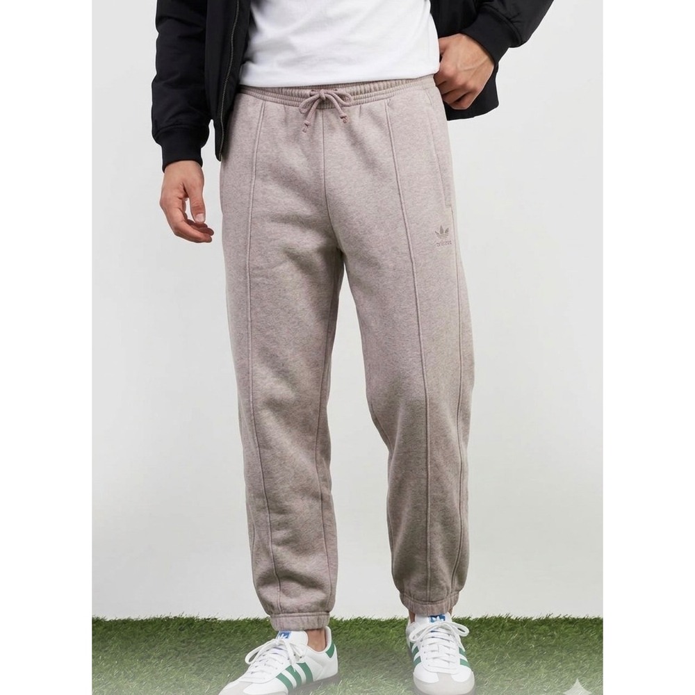 Adidas ALL SZN French Terry Joggers Mens Medium Mauve Taupe Sweatpants Pintuck